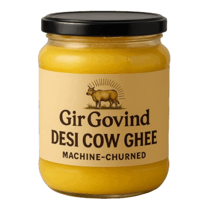 Gir Govind Desi Buffalo Ghee – Bilona Machine-Churned (200 ml / 500 ml / 1000 ml)